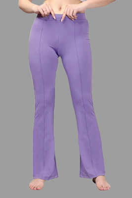 Krivox Regular Fit Women Purple Trousers