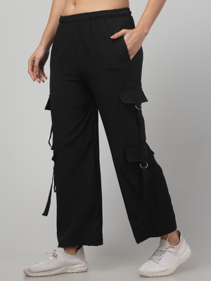 DIAMOND RUBY Loose Fit Women Black Trousers