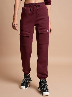 Tokyo Talkies Regular Fit Women Maroon Trousers