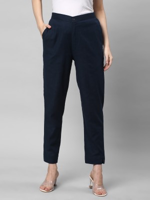 KAMI KUBI Regular Fit Women Blue Trousers