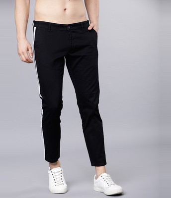 HIGHLANDER Slim Fit Men Black Trousers