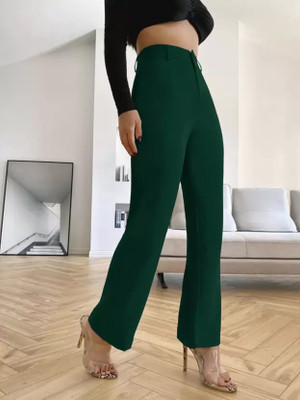DHYANVI FASHION Relaxed Women Green Trousers