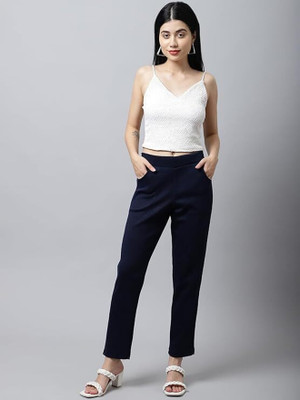 Eyba Regular Fit Women Blue Trousers