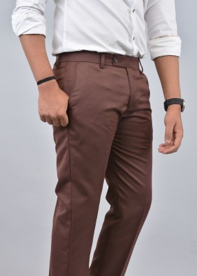 Manak Regular Fit Men Brown Trousers