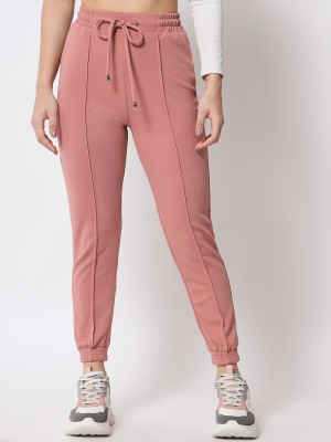 Q-Rious Regular Fit Women Pink Trousers