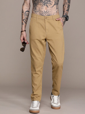 Roadster Regular Fit Men Khaki Trousers