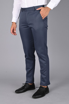 MANCREW Regular Fit Men Grey Trousers