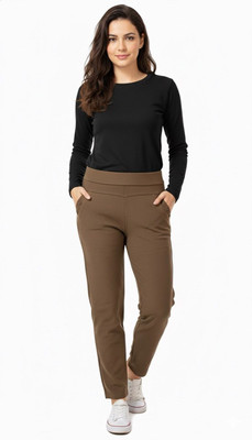 Aadhyacreations Loose Fit, Comfort Fit Women Black Trousers