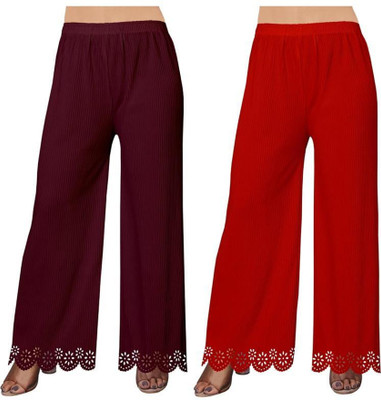 ALKASWAA CLOTHING Flared Women Red, Purple Trousers