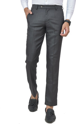 Macberrys Regular Fit Men Black Trousers