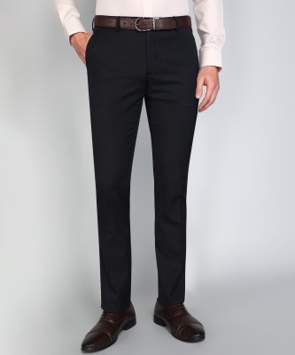 ARROW Regular Fit Men Dark Blue Trousers