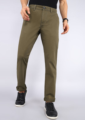 WROGN Slim Fit Men Green Trousers