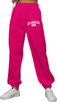 TABADTOD ENTERPRISES Solid, Graphic Print Women Pink Track Pants