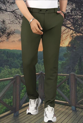 THE PVR CLOTHING Straight Fit Men Green Trousers