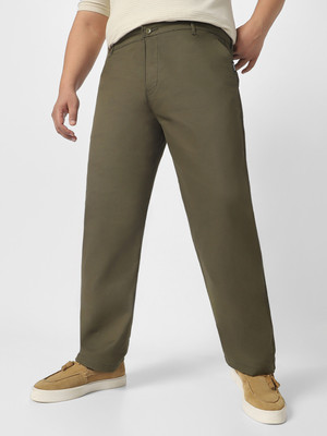 Urbano Plus Regular Fit Men Green Trousers