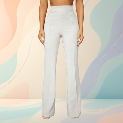 Squadfashion Comfort Fit, Regular Fit Women White Trousers