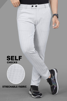 VELLOSTA Regular Fit Men Grey Trousers