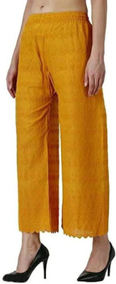 SMASUMM Comfort Fit Women Yellow Trousers
