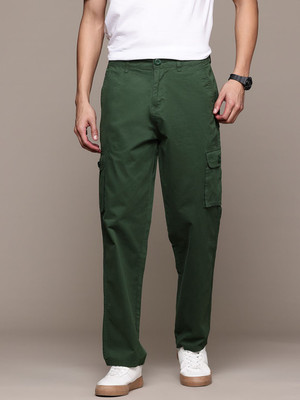 Roadster Straight Fit Men Green Trousers