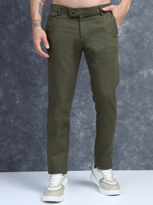 Moda Rapido Regular Fit Men Dark Green Trousers