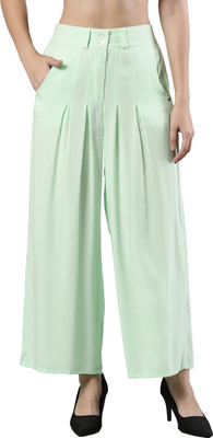 Femmora Flared Women Blue Trousers