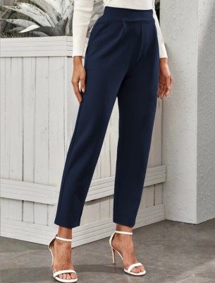 Maheshvi Regular Fit Women Dark Blue Trousers