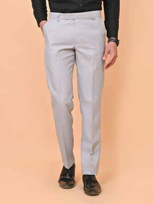 Priyanshu Clothing Regular Fit Men Grey Trousers