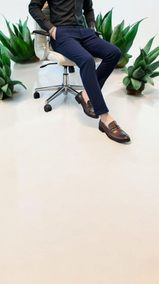 DSV Straight Fit Men Blue Trousers
