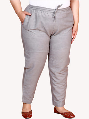 Prin Fashion House Regular Fit Women Grey Trousers
