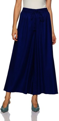 PLAZZO-PAIR Flared Women Blue Trousers