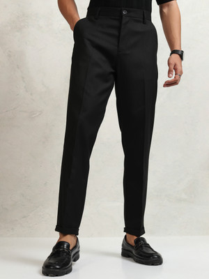 HIGHLANDER Tapered Men Black Trousers