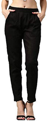Mohu Regular Fit Women Black Trousers