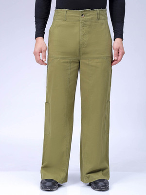 The Indian Garage Co. Loose Fit Men Green Trousers