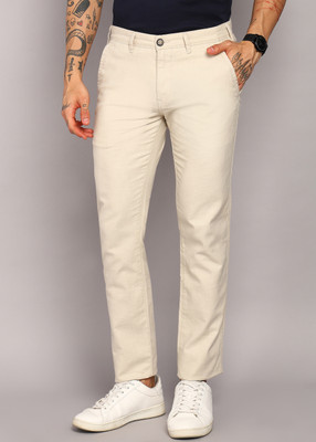 INTEGRITI Slim Fit Men Beige Trousers
