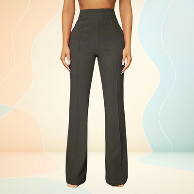 Anitafashion Loose Fit Women Grey Trousers