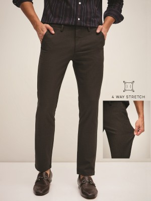 THE BEAR HOUSE Slim Fit Men Brown Trousers