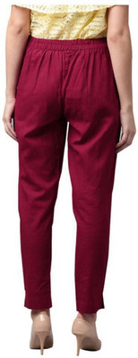 HouseOfCommon Regular Fit Women Maroon Trousers