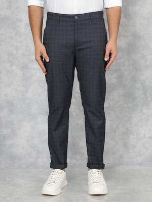 CRIMSOUNE CLUB Slim Fit Men Dark Blue Trousers