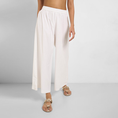 Rangmanch by Pantaloons Flared Women Beige Trousers