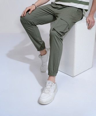HIGHLANDER Slim Fit Men Green Trousers