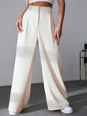 NEXT ONE Loose Fit Women White Trousers