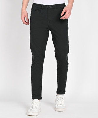 FLYING MACHINE Tapered Men Black Trousers