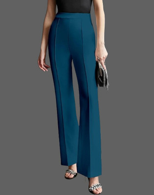 HouseOfCommon Regular Fit Women Blue Trousers