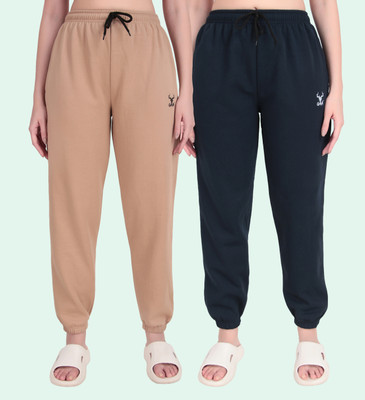 GAA Regular Fit Women Beige, Dark Blue Trousers