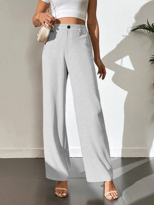 Toochki Relaxed Women Grey Trousers
