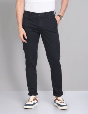 AD by Arvind Slim Fit Men Blue Trousers