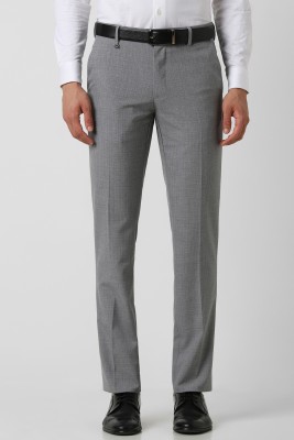 VAN HEUSEN Slim Fit Men Grey Trousers