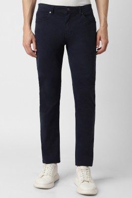 PETER ENGLAND Slim Fit Men Dark Blue Trousers