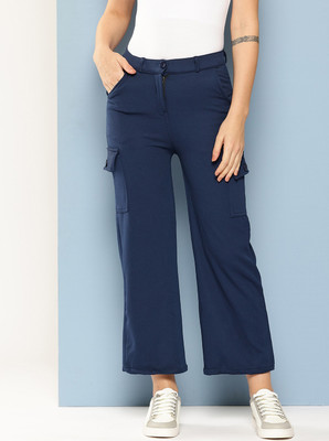 METRONAUT Regular Fit Women Dark Blue Trousers