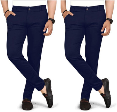 KENDORE Regular Fit Men Dark Blue, Dark Blue Trousers